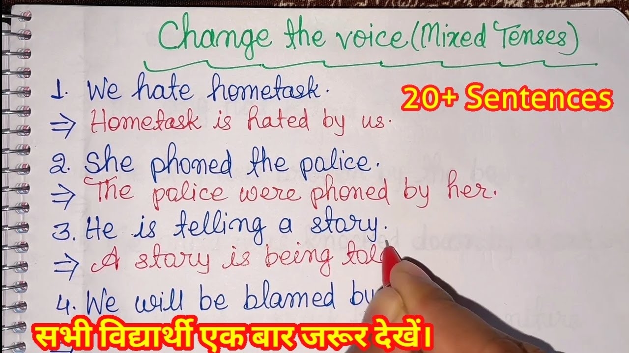 Voice Change Exercise For Class 10 Active And Passive Voice 56 OFF