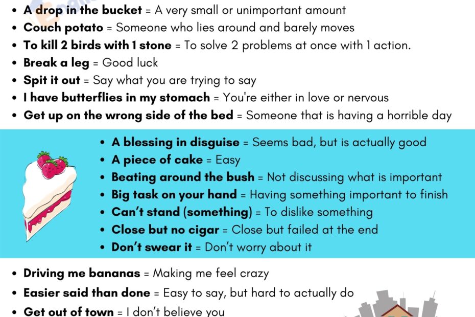 What Is An Idiom List Of 100 Popular Idioms With Examples In English