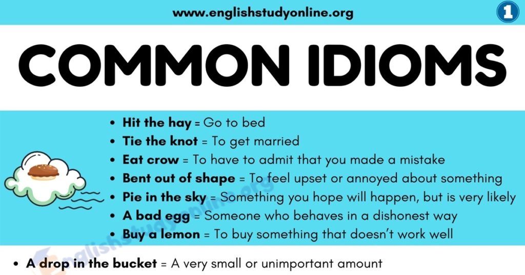 What Is An Idiom List Of 100 Popular Idioms With Examples In English 