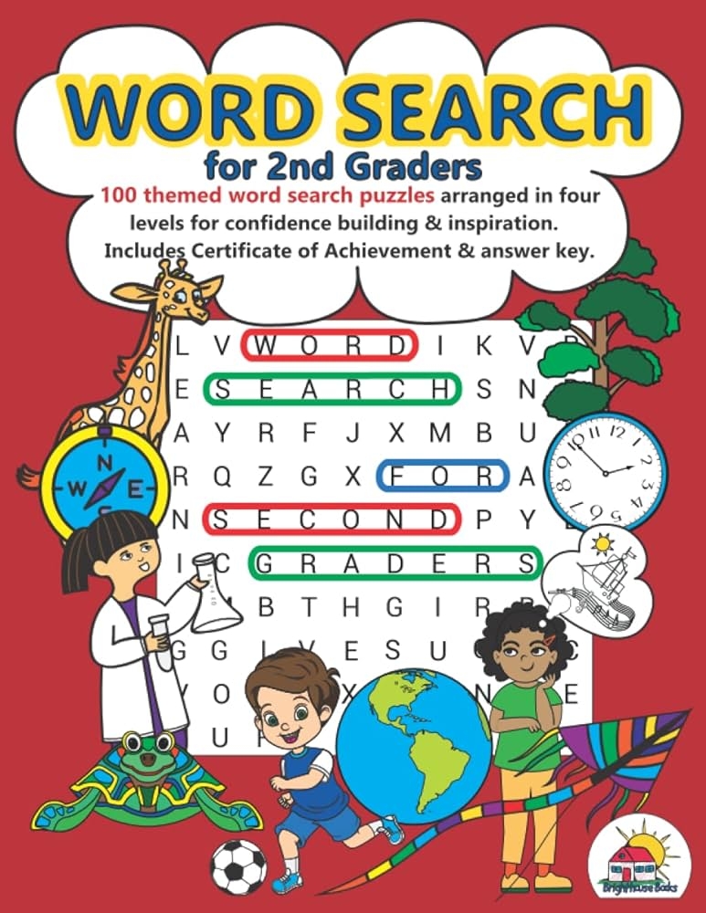 Word Search For 2nd Graders 100 Fun Word Search Puzzles For Learning 