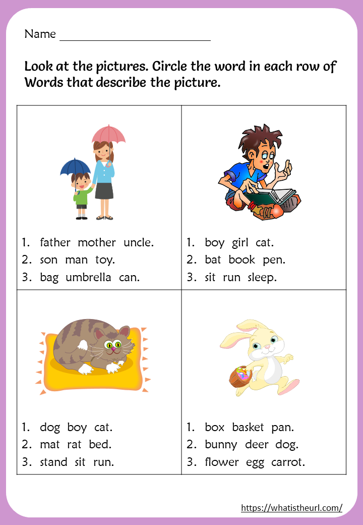 Words Vocabulary Worksheets Your Home Teacher