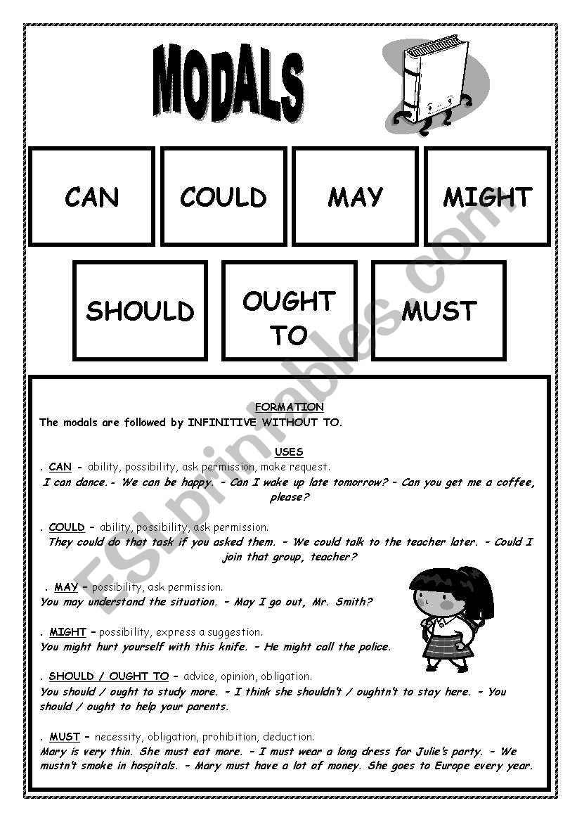 modals worksheet for class 6