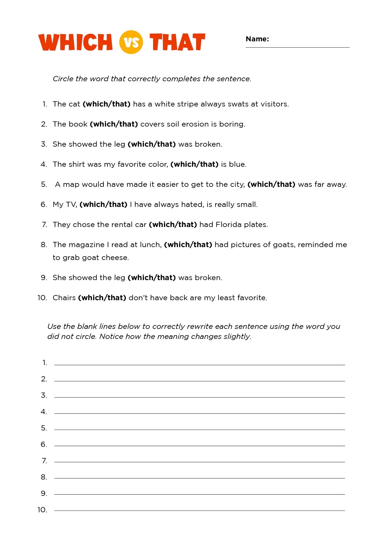 Worksheets For 4th Grade Grammar