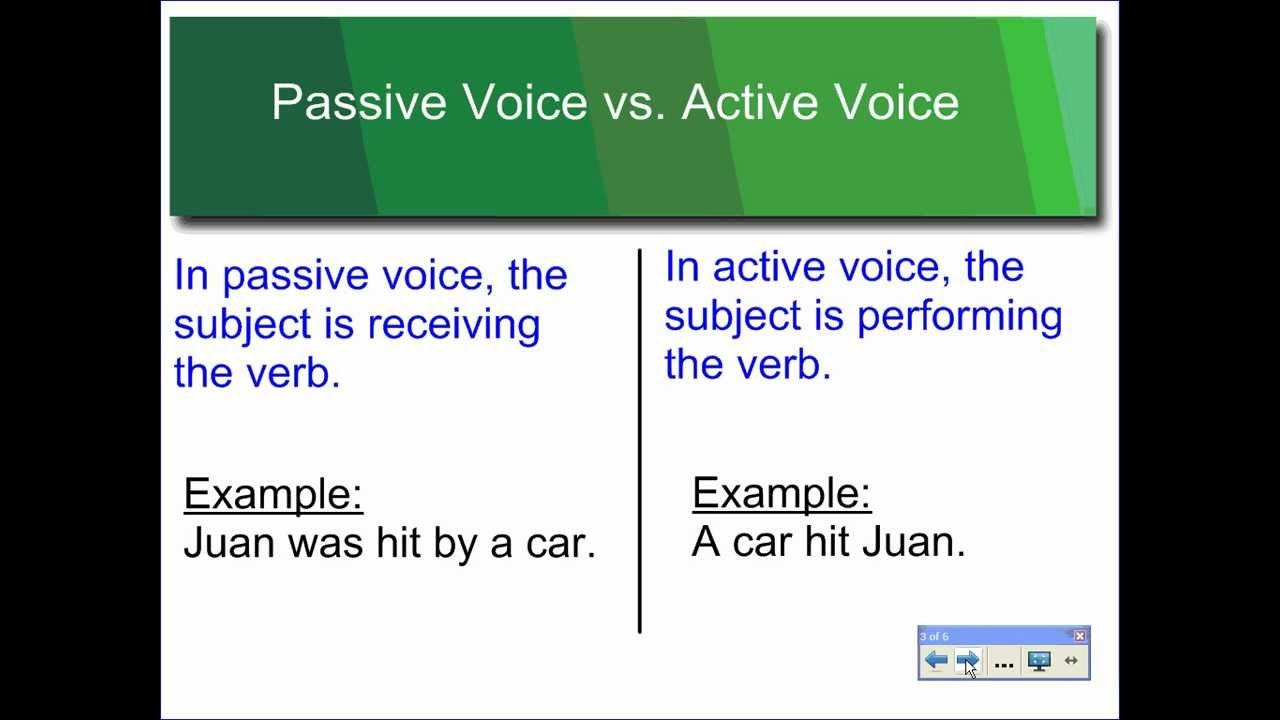  Writing In Active Voice Vs Passive Voice Active And Passive Voice 