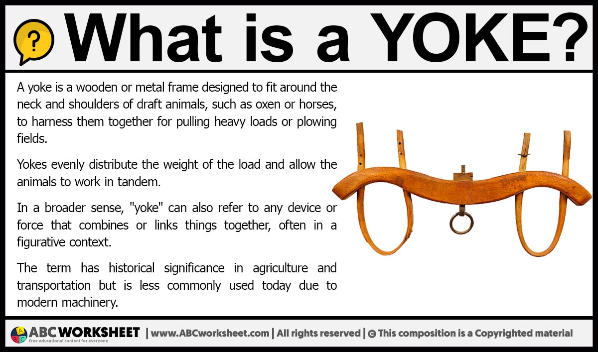 Yoke Define Verb At Rita Perkins Blog