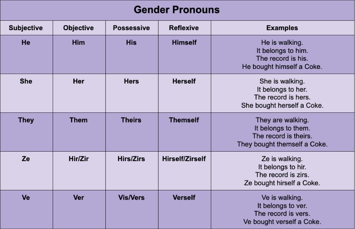 gender pronouns explained