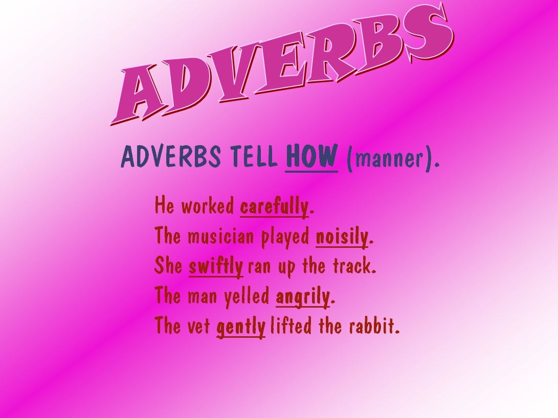 Adverbs MargD Teaching Posters Adverbs MargD Teaching Posters