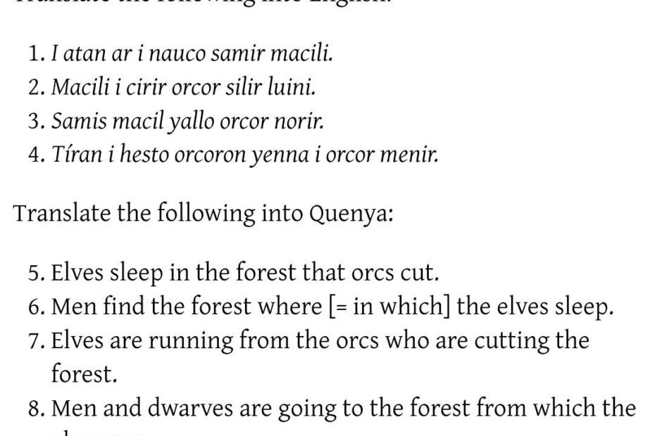 Are My Answers True R Quenya
