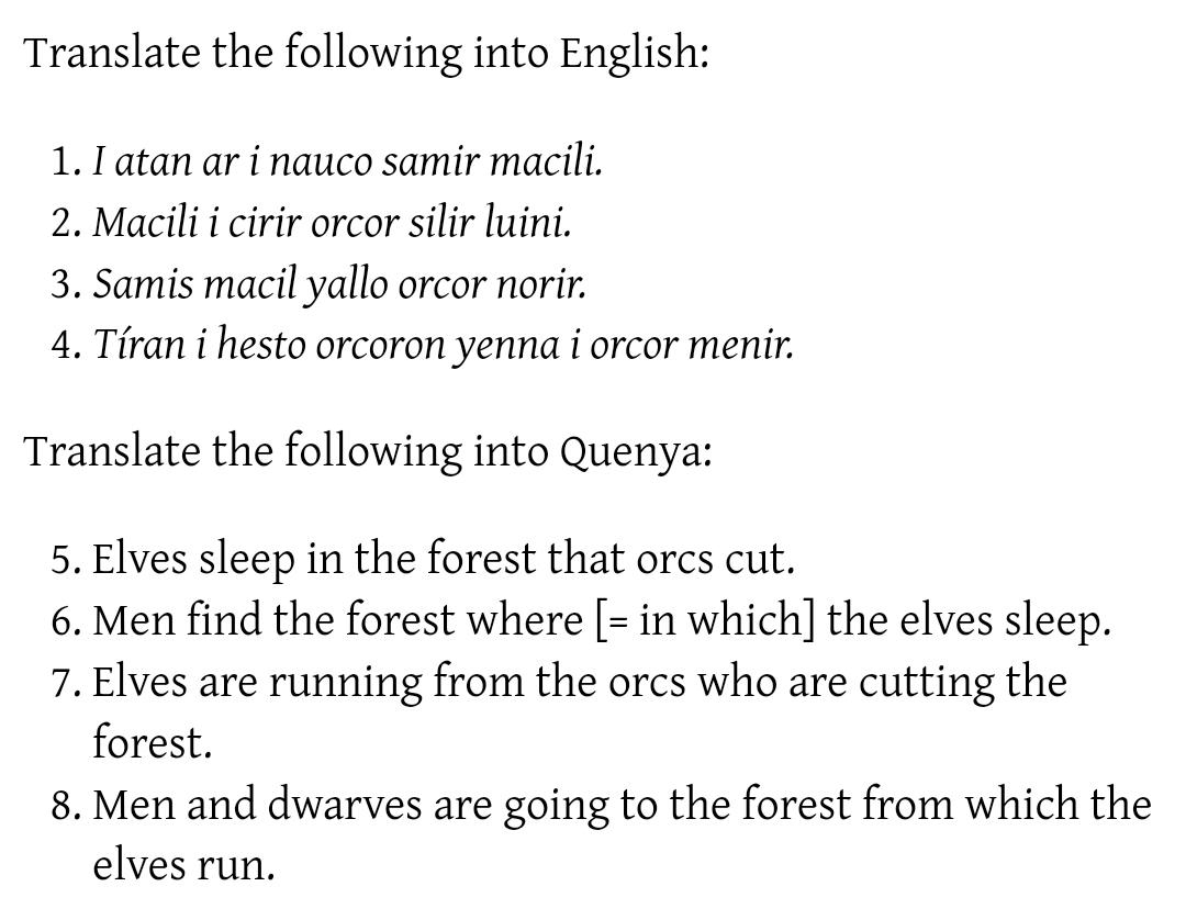 Are My Answers True R Quenya