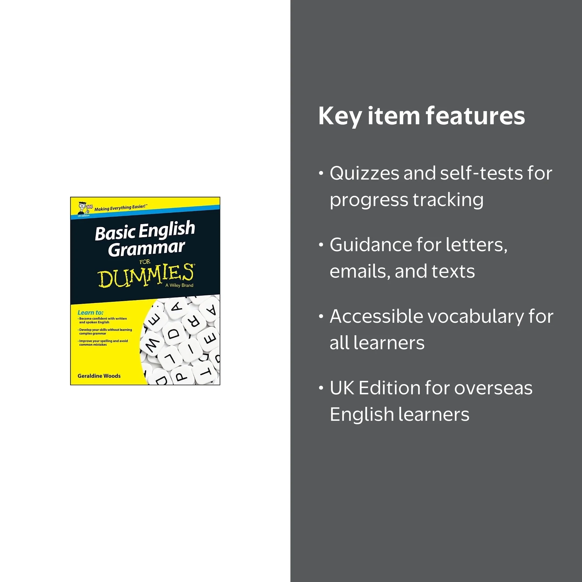 For Dummies Basic English Grammar For Dummies UK Edition Paperback Walmart