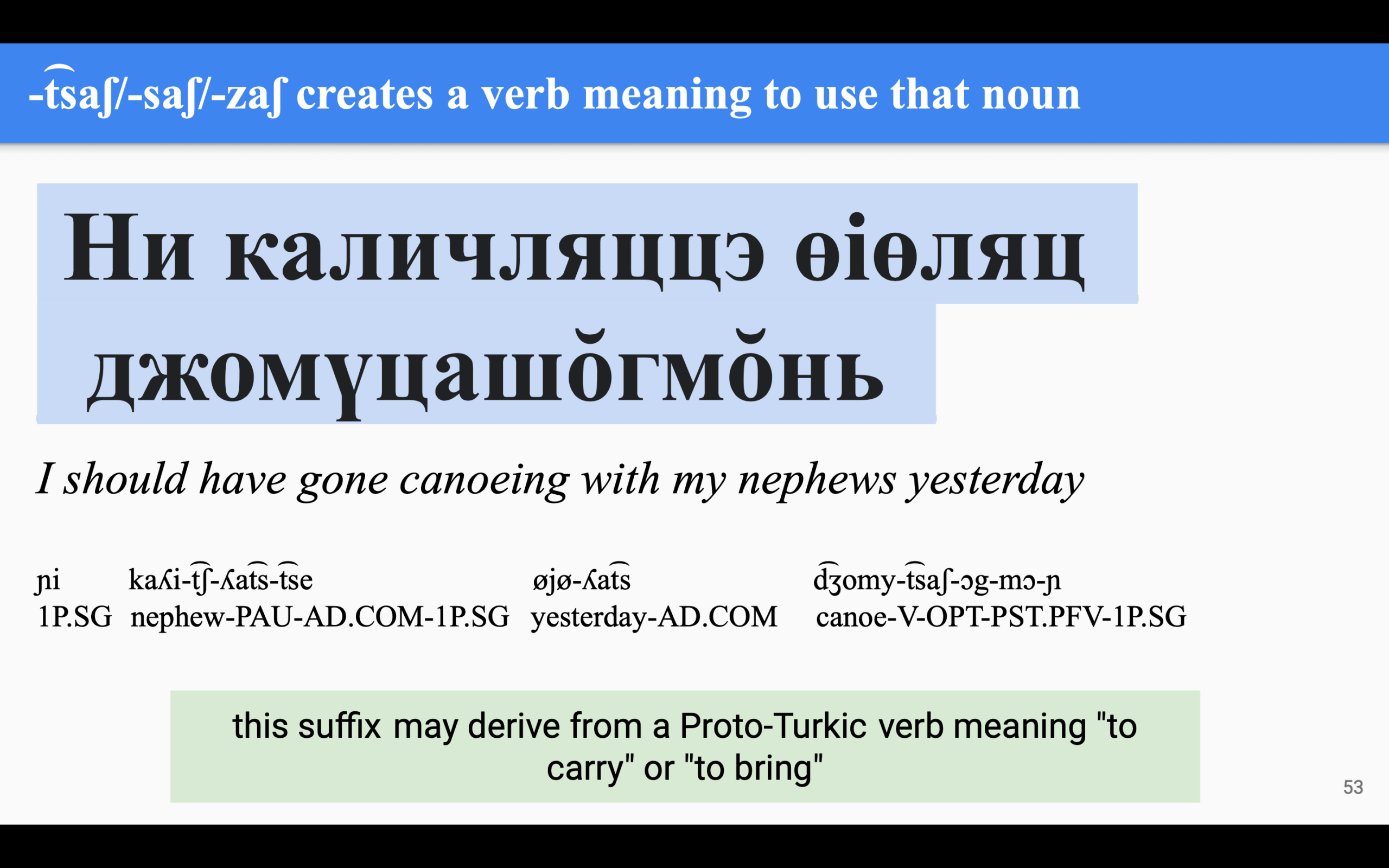 Suffixes That Turn Nouns Into Verbs In Chiingimec R conlangs